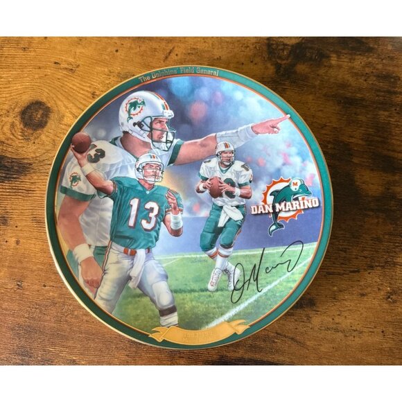 Dan Marino Dolphins Field General Collector Plate By Bradford Exchange Vintage - Picture 1 of 10